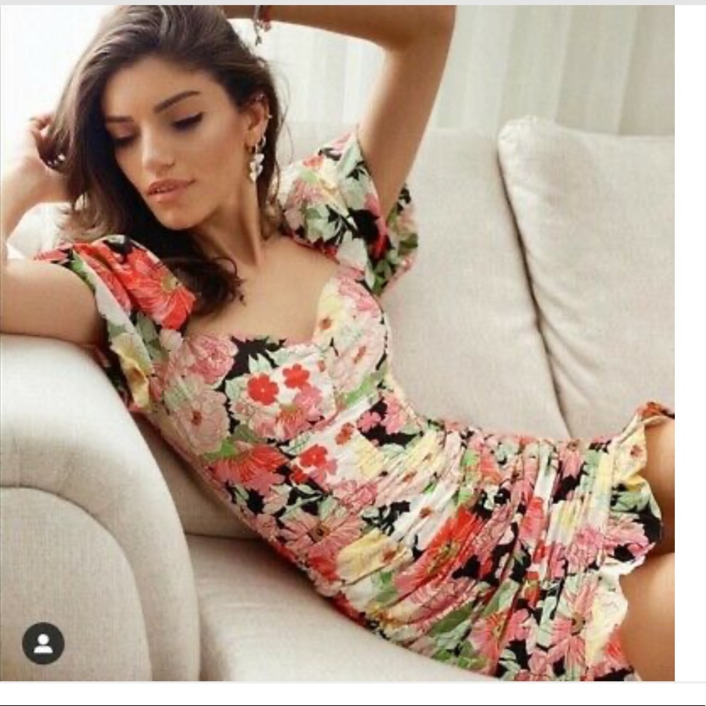 ZARA floral print floral mini dress